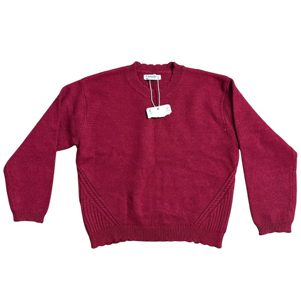 Mayoral Kids Burgundy Knit Sweater Size 5 NWT